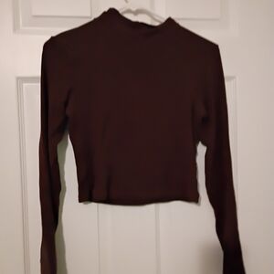 ReoRia Chocolate Brown Crop Top